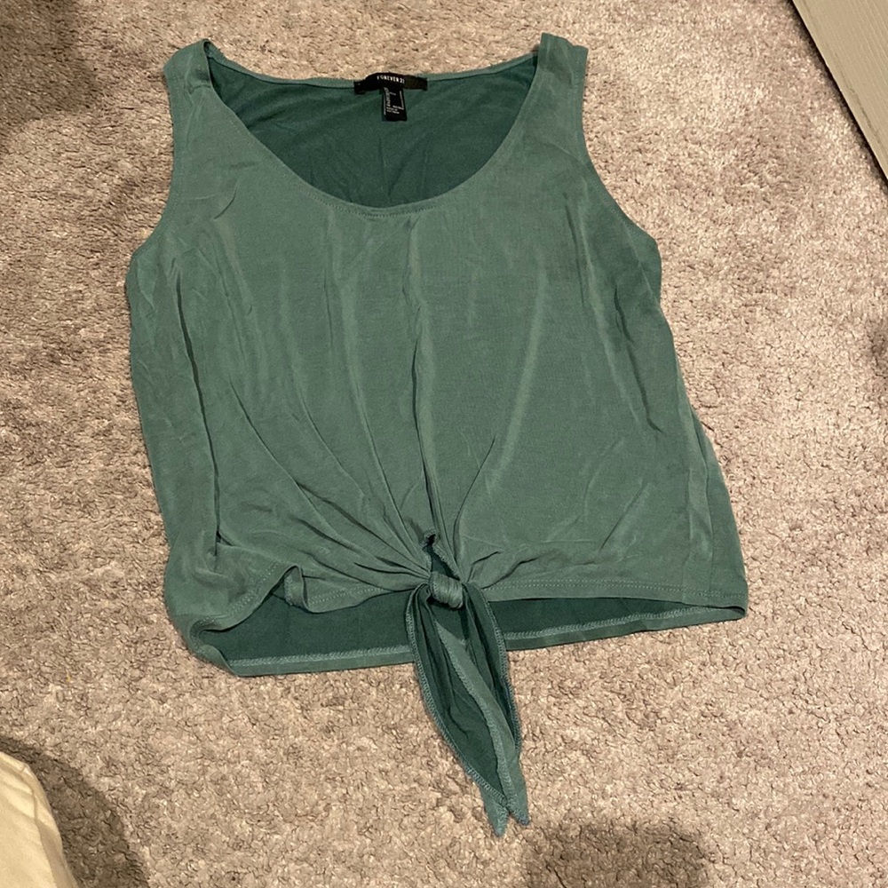 Green tank top